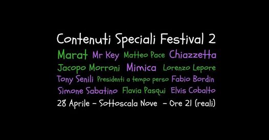 Contenuti Speciali Festival 2