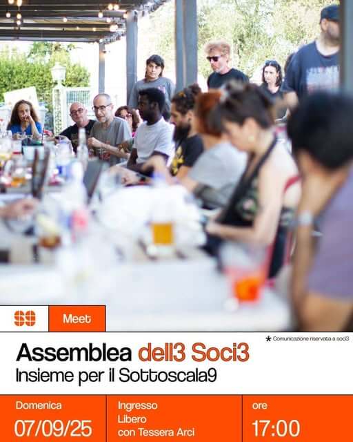 Meet: Assemblea dell3 soci3 – 7 settembre 2025