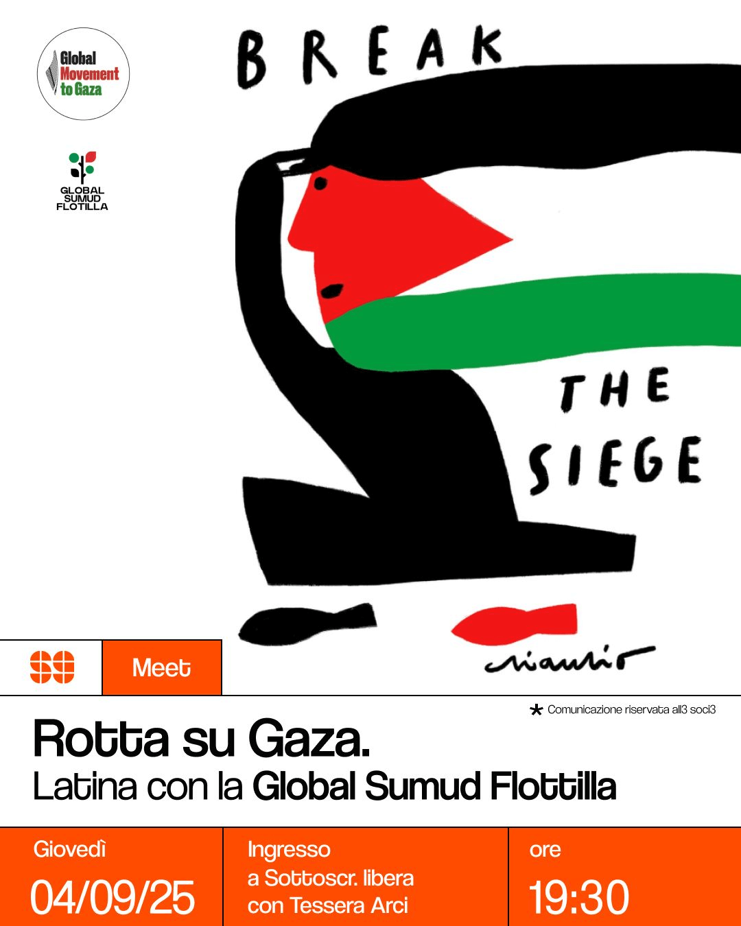 Meet: Rotta su Gaza. Latina con la Global Sumud Flottilla