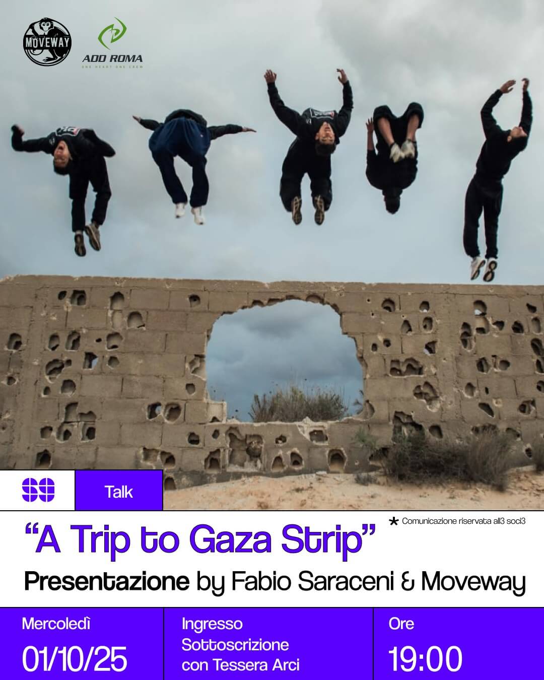 Talk: A Trip to Gaza Strip – Presentazione libro by Fabio Saraceni & Moveway