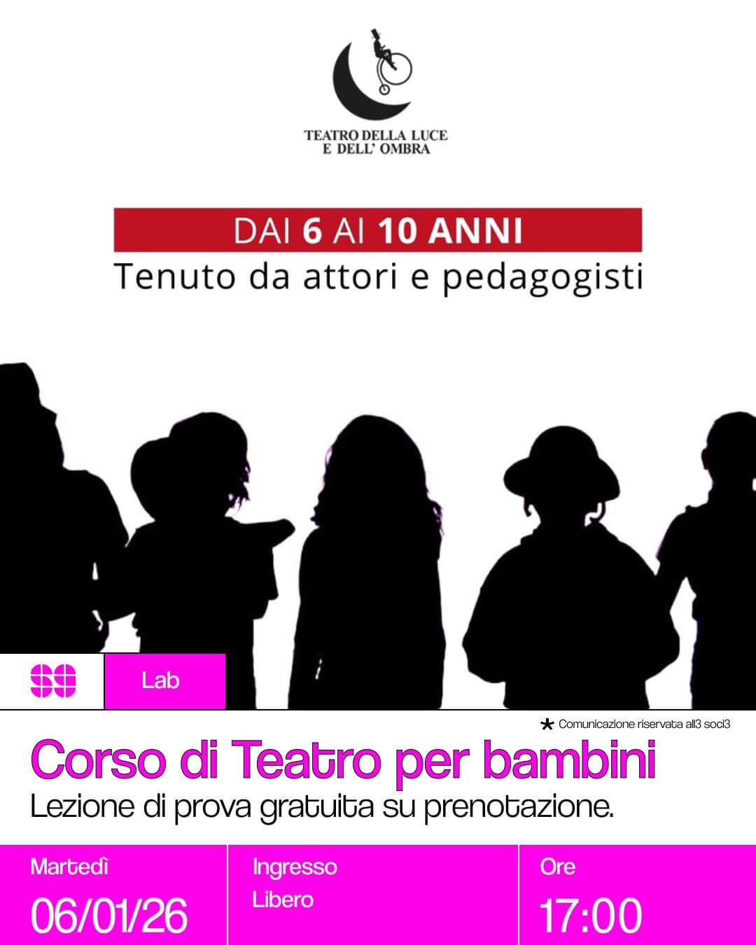 Lab: Corso di Teatro per Bambini – Lezione di prova gratuita