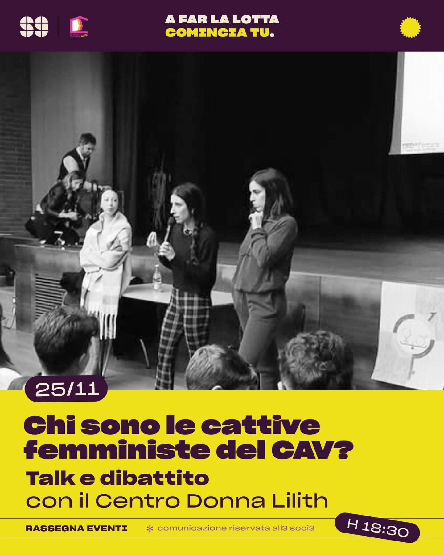 Talk: Chi sono le cattive femministe del CAV? Talk e dibattito con il Centro Donna Lilith