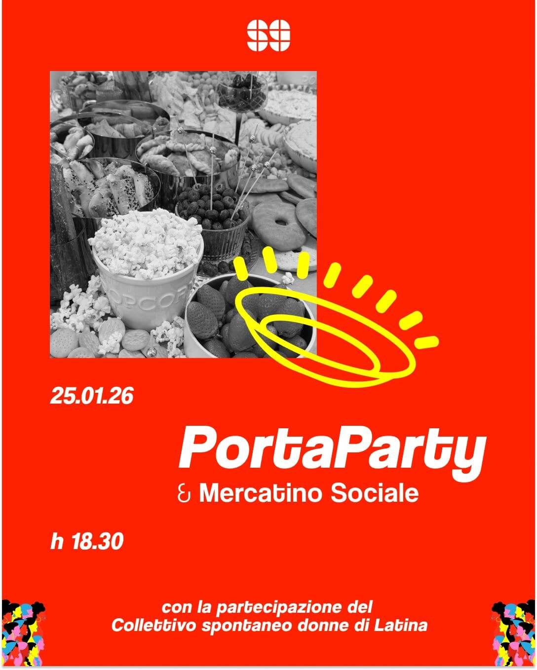 Meet Portaparty mercatino sociale 25 gennaio 2026