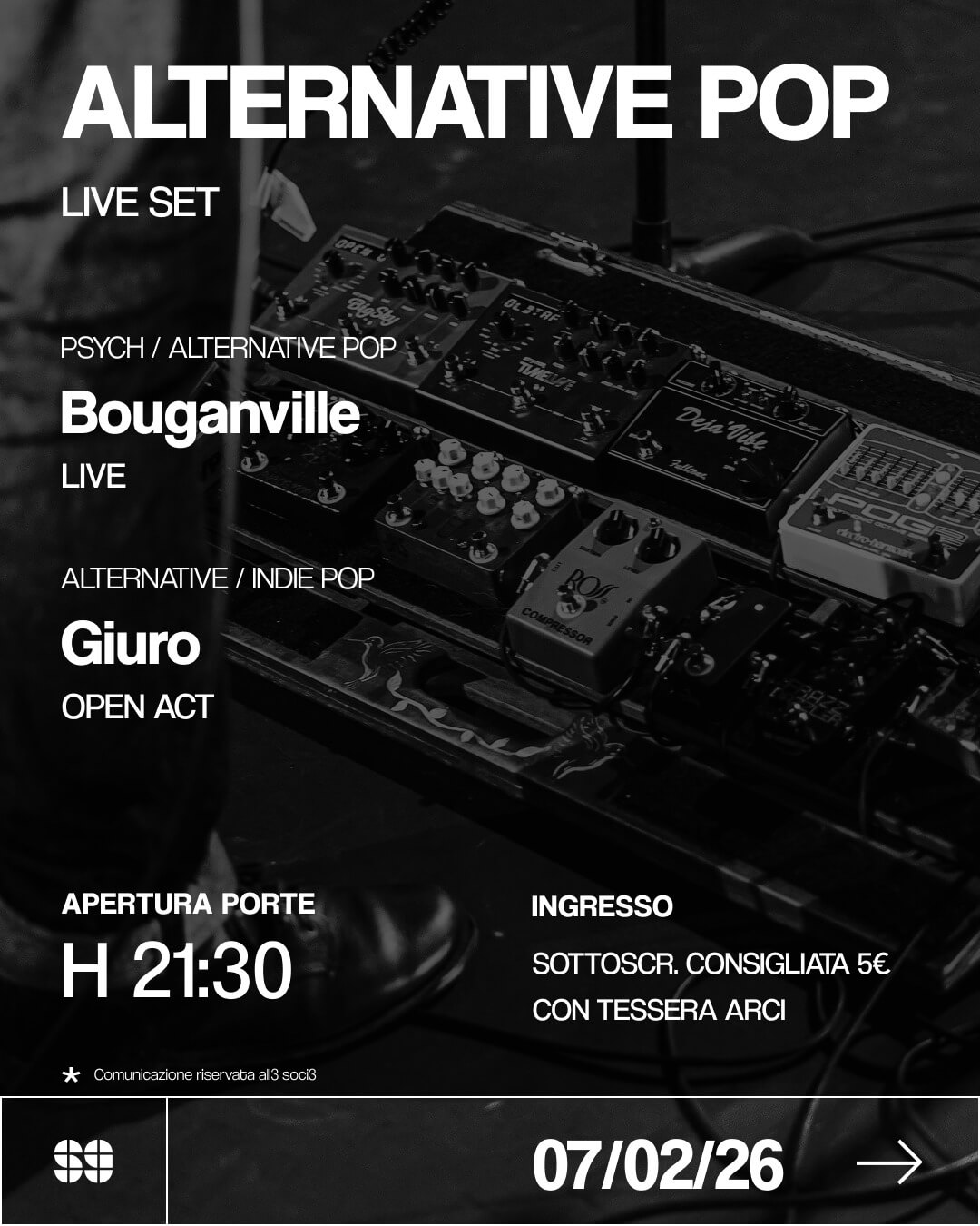 Music Giuro + Bouganville 07 febbraio 2026