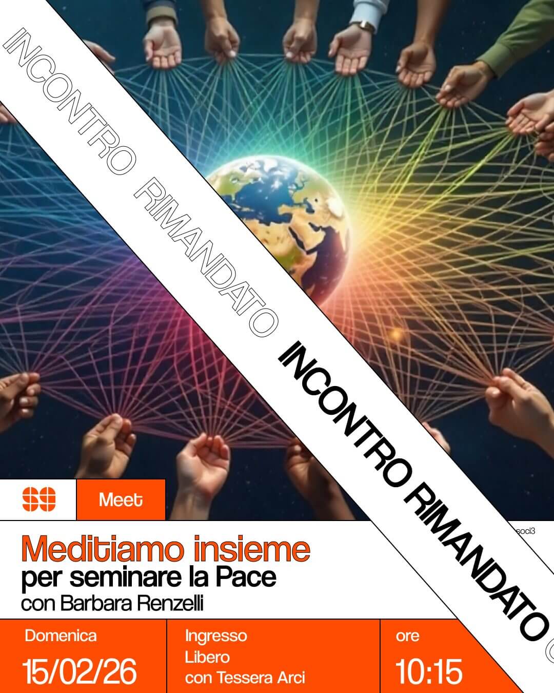 Meditiamo insieme 15 febbraio 2026 rimandato