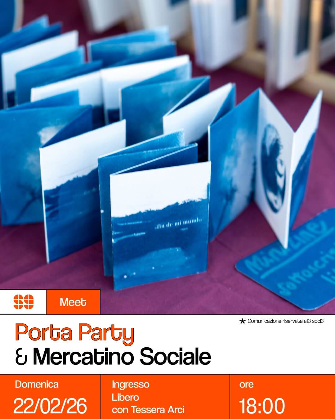 Meet Porta Party & Mercatino Sociale 22 febbraio 2026