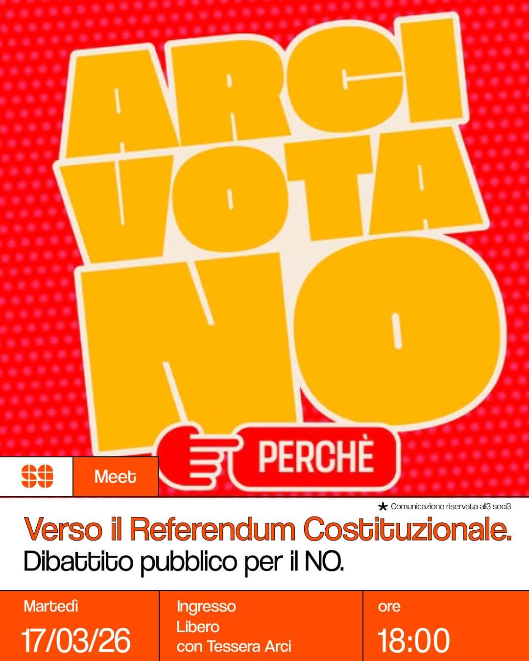 Verso il Referendum Costituzionale – Dibattito pubblico per il NO