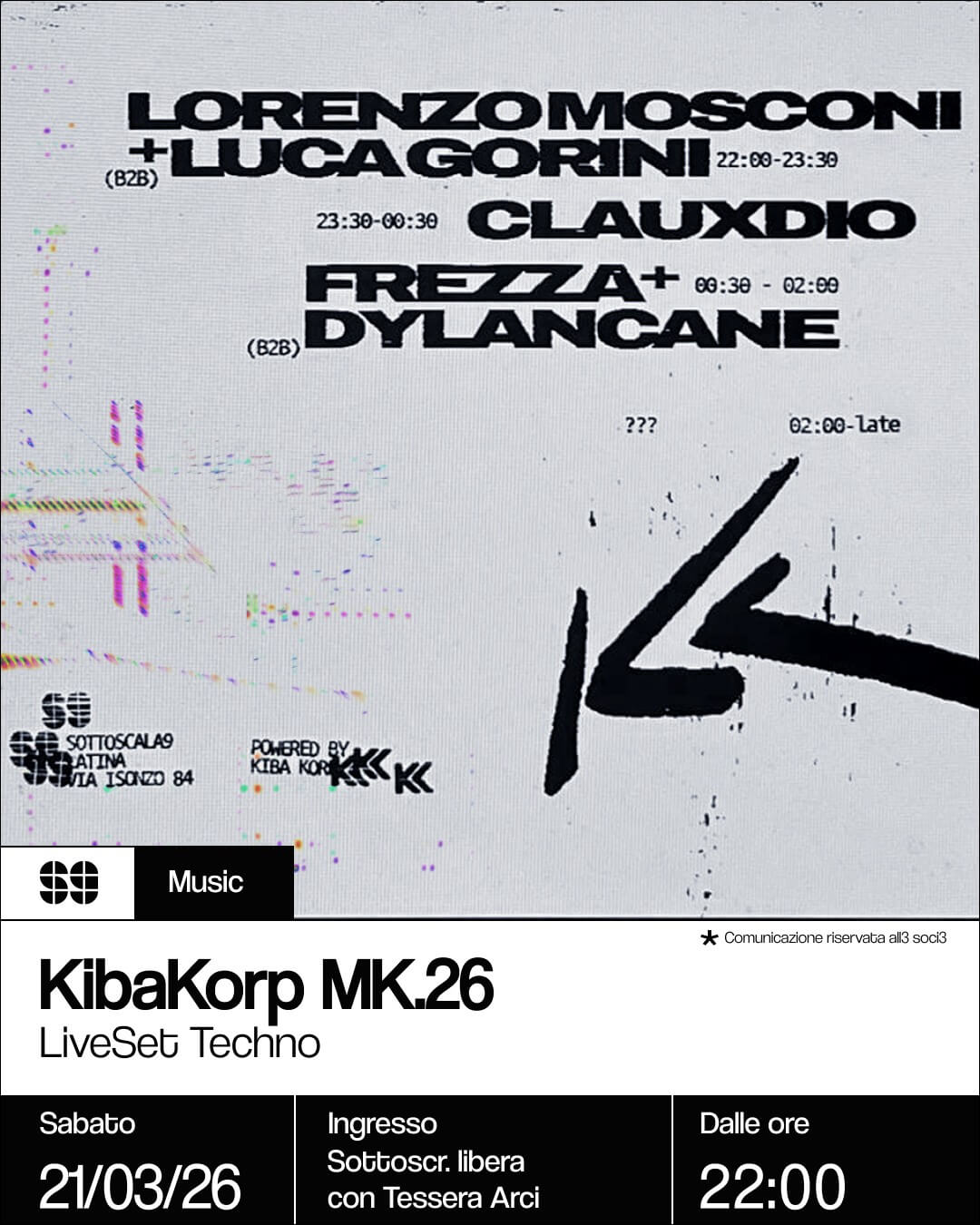 Music KibaKorp MK.26 Liveset Techno 21 marzo 2026