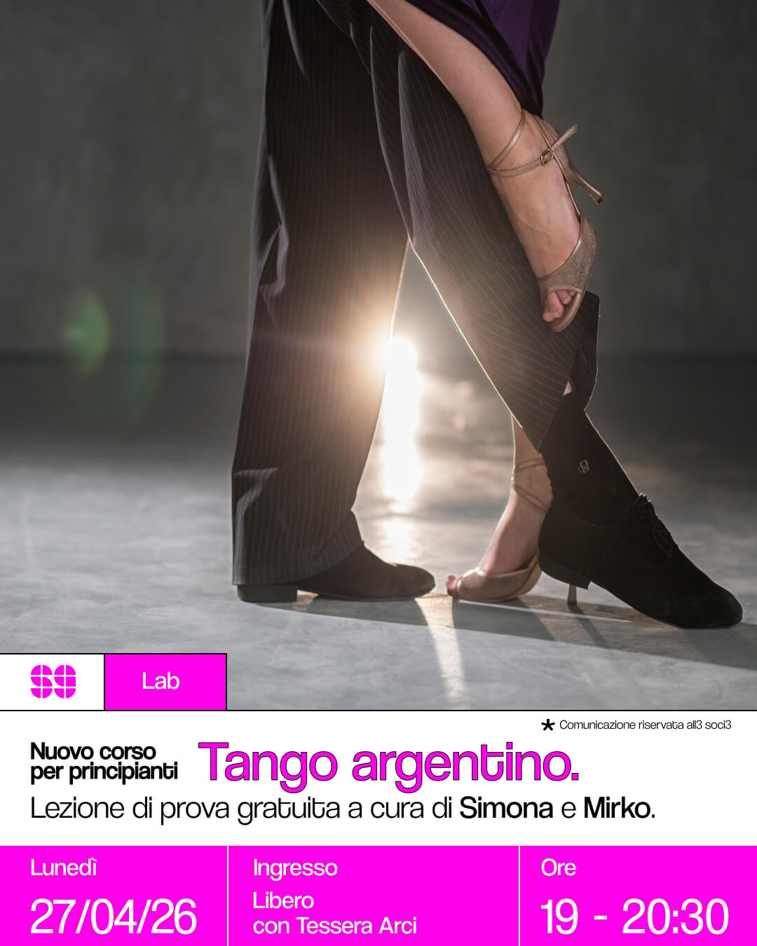 Lab Corso di Tango Argentino 27 aprile 2026