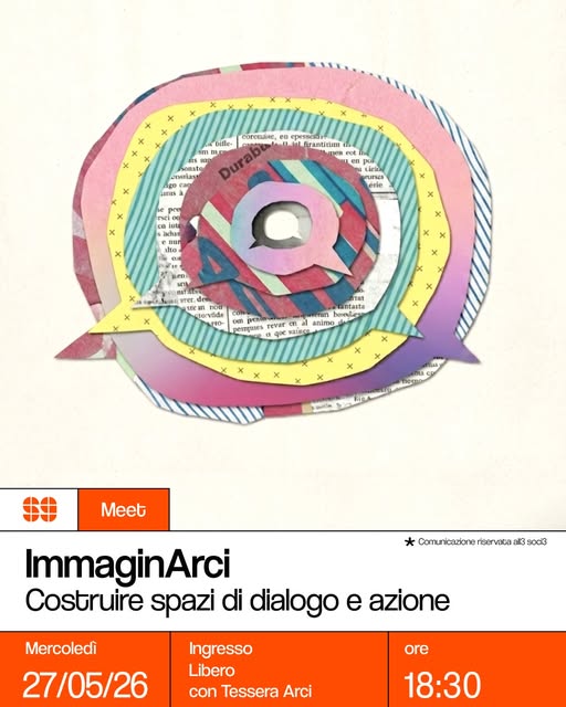 Meet Immaginarci Costruire spsazi di dialogo ed azione 27 maggio 2026