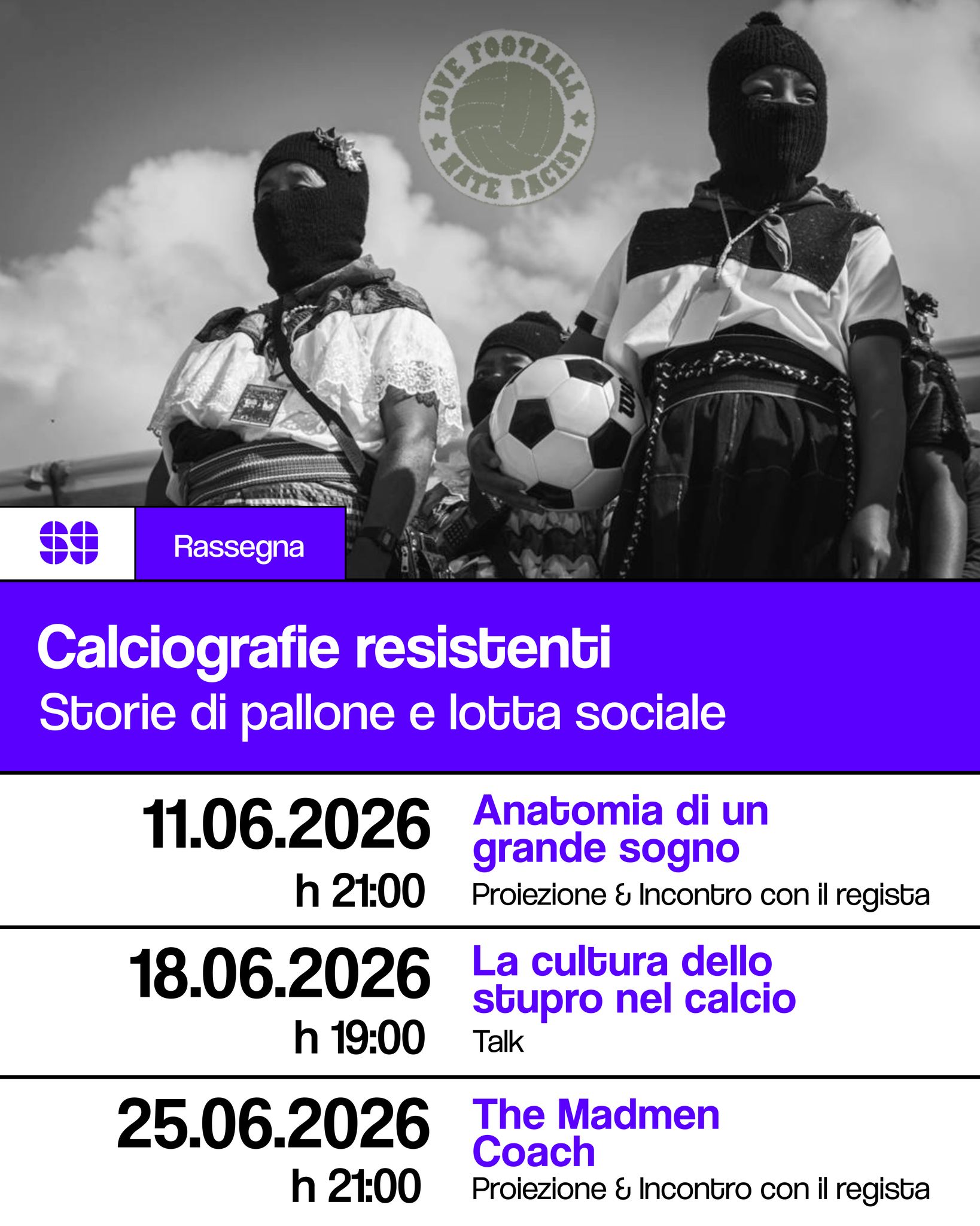 Talk Calciografie resistenti Storie di pallone e di lotta sociale giugno 2026