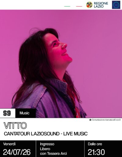 Music Cantatour Laziosound Live music Vitto 24 luglio 2026