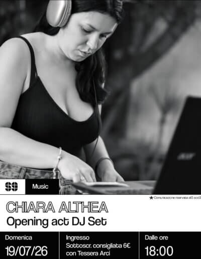 Music Sangria Party Dj set Chiara Althea 19 luglio 2026