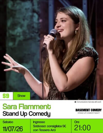 Show Sara Flamment Stand Up Comedy Basement Comedy 11 luglio 2026