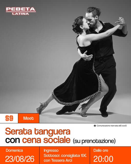Serata tanguera con cena sociale (su prenotazione)