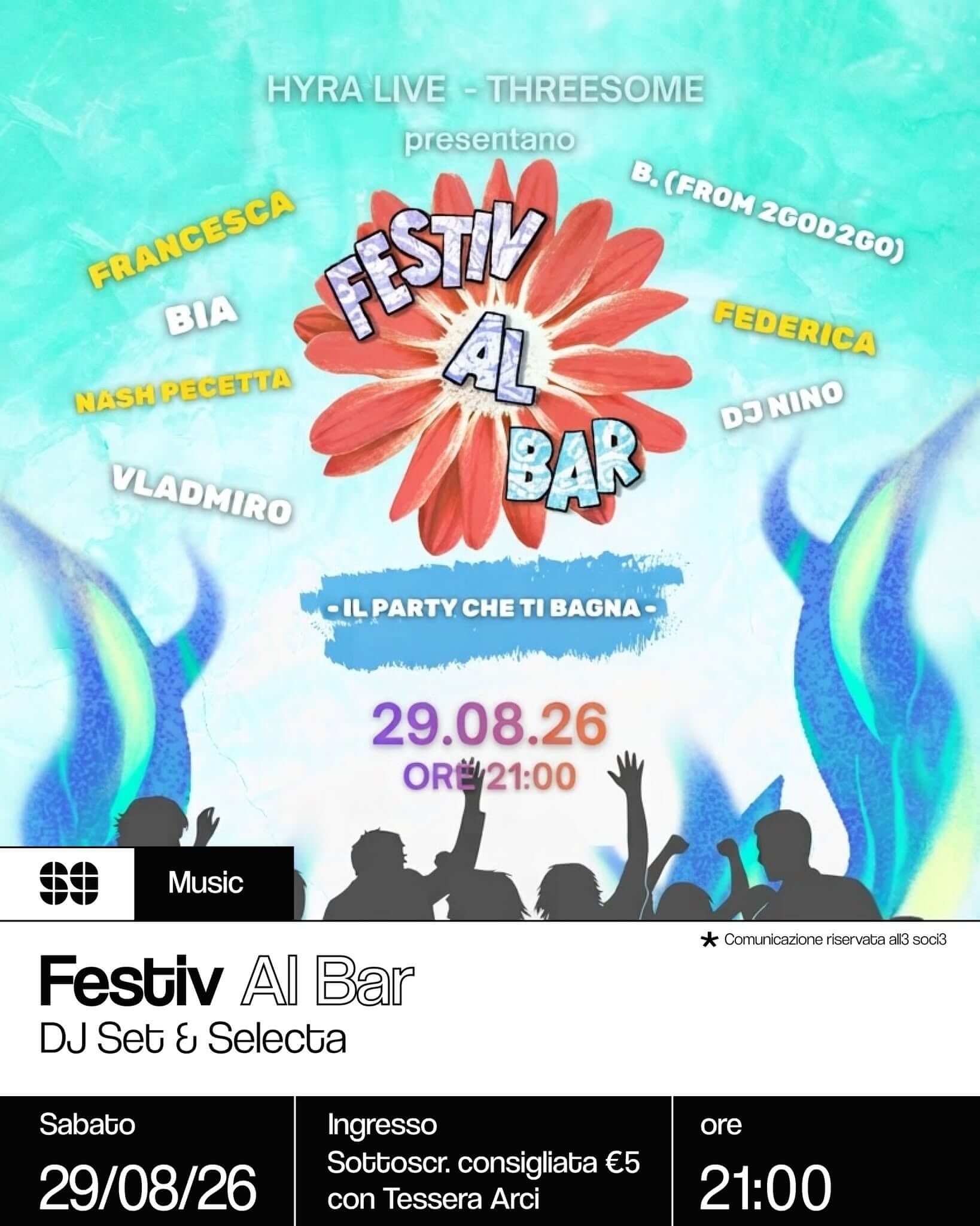 Music Festiv Al Bar DJ Set & Selecta 29 agosto 2026