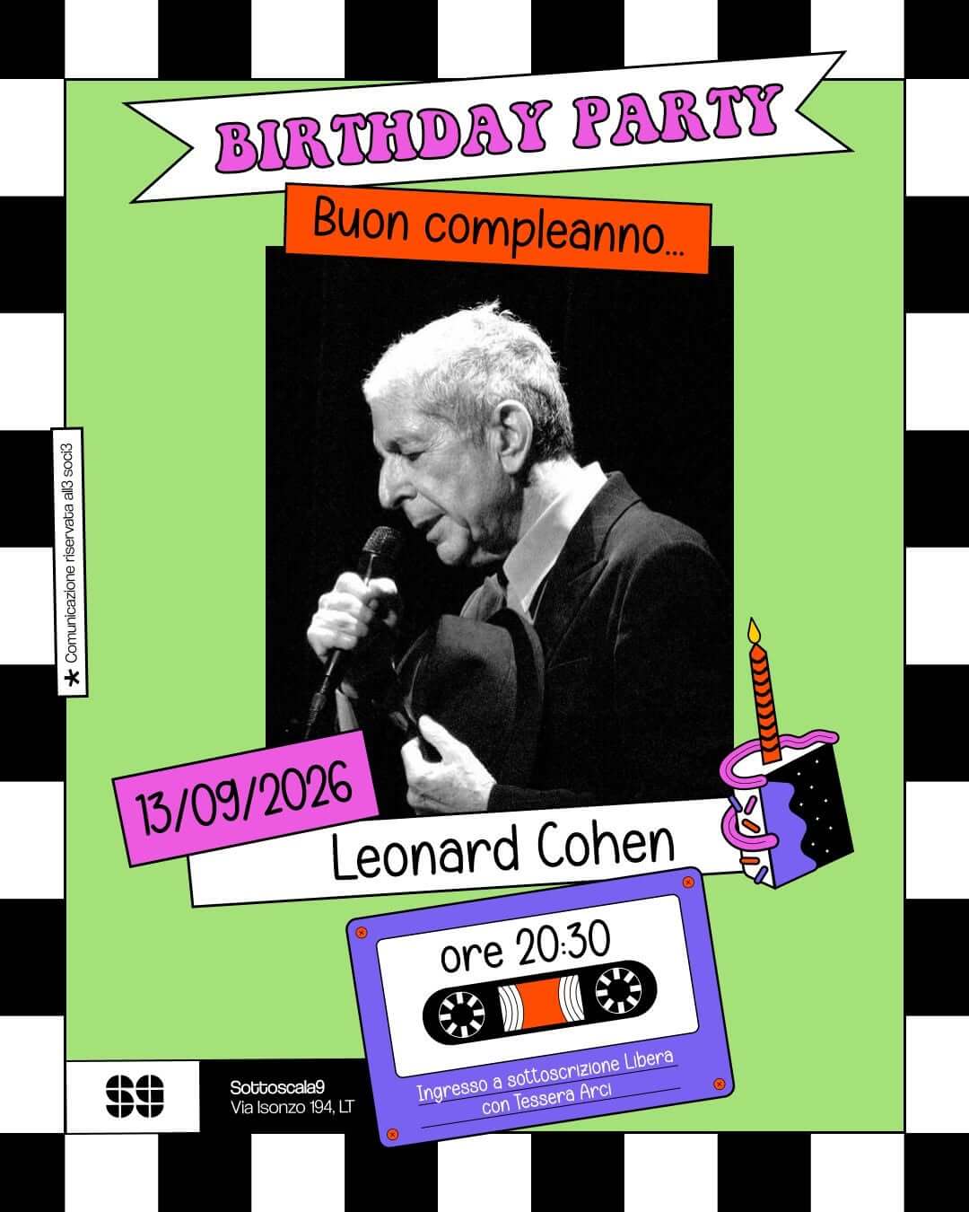 Show Buon compleanno Leonard Cohen 13 settembre 2026
