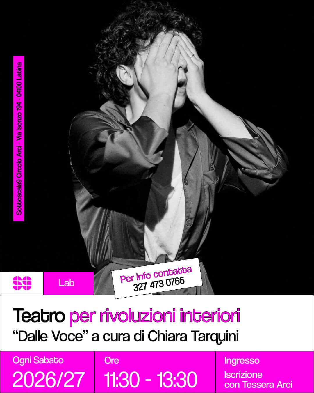 Lab Teatro per rivoluzioni interori Dalle voce a cura di Chiara Tarquini 2026 2027